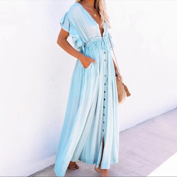 NEW! Boho Long Gauze Maxi Dress - Picture 2 of 8